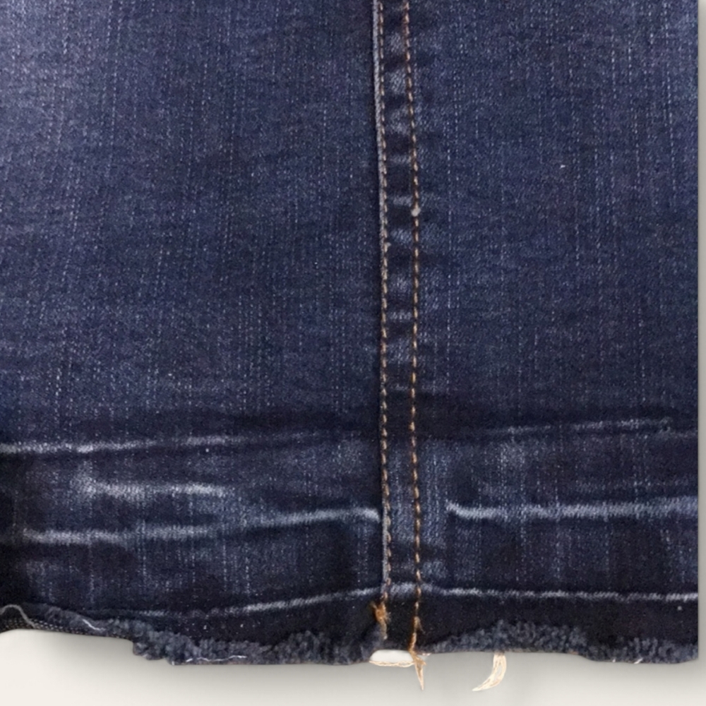 Harper Denim Dark Wash Undone Hem Mini Size Medium - Picture 6 of 6